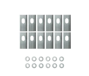 Dreame A1/A1 Pro/A2 pakaitiniai peiliukai su veržlėmis (12 vnt./4 kompl.)